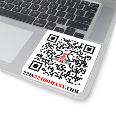22 is 22 TOO MANY QR Mission Sticker – Gabe’s Cross‑Country Veteran Mental Health Ride