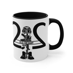 22 Is 22 Too Many – Veteran Suicide Prevention Accent Mug