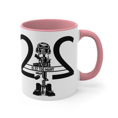 22 Is 22 Too Many – Veteran Suicide Prevention Accent Mug