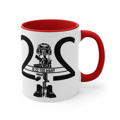 22 Is 22 Too Many – Veteran Suicide Prevention Accent Mug