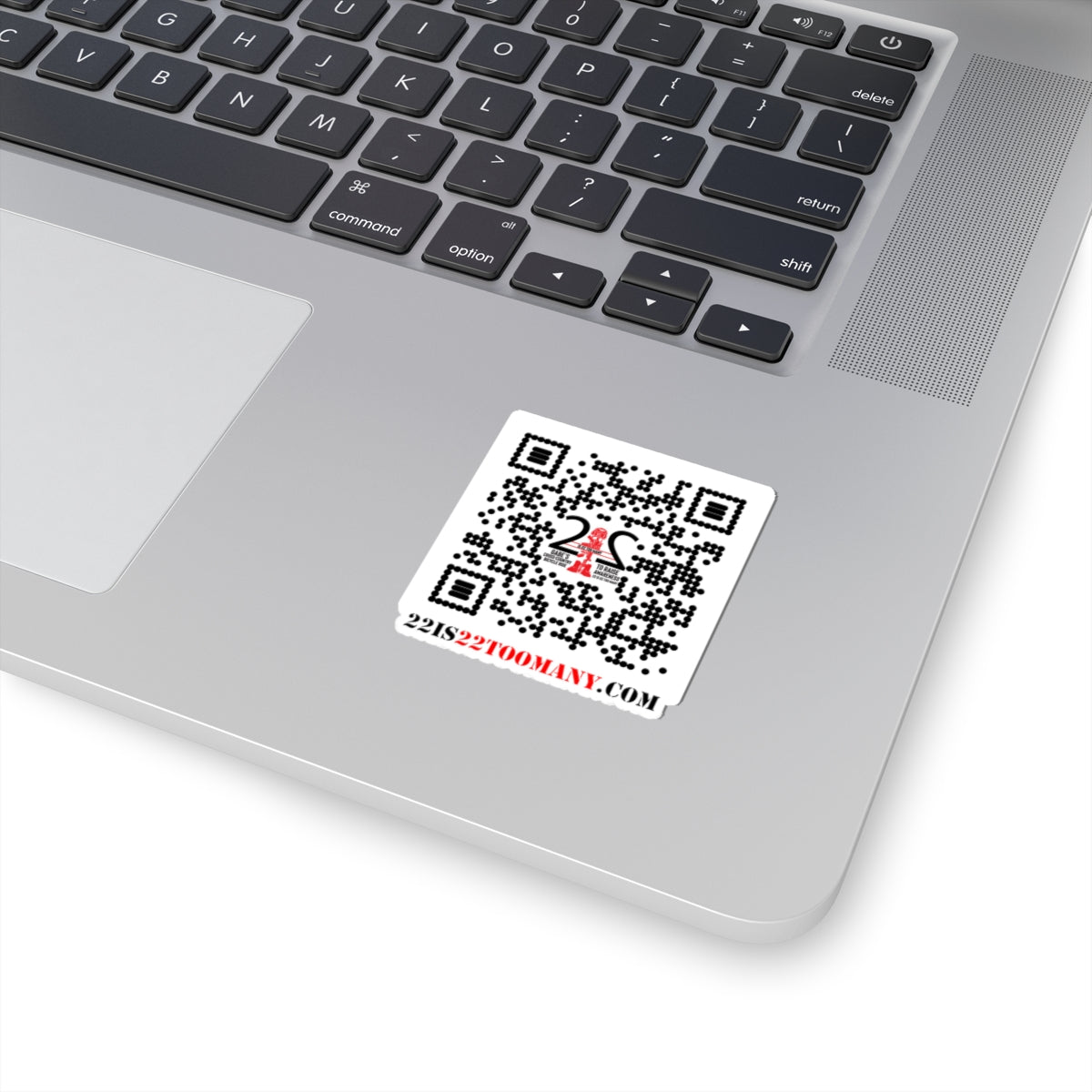 22 is 22 TOO MANY QR Mission Sticker – Gabe’s Cross‑Country Veteran Mental Health Ride