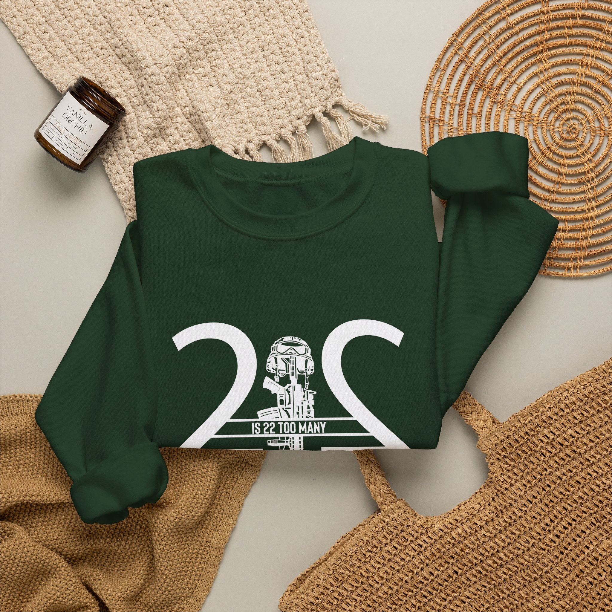 22 Is 22 Too Many – Veteran Mental Health Sweatshirt