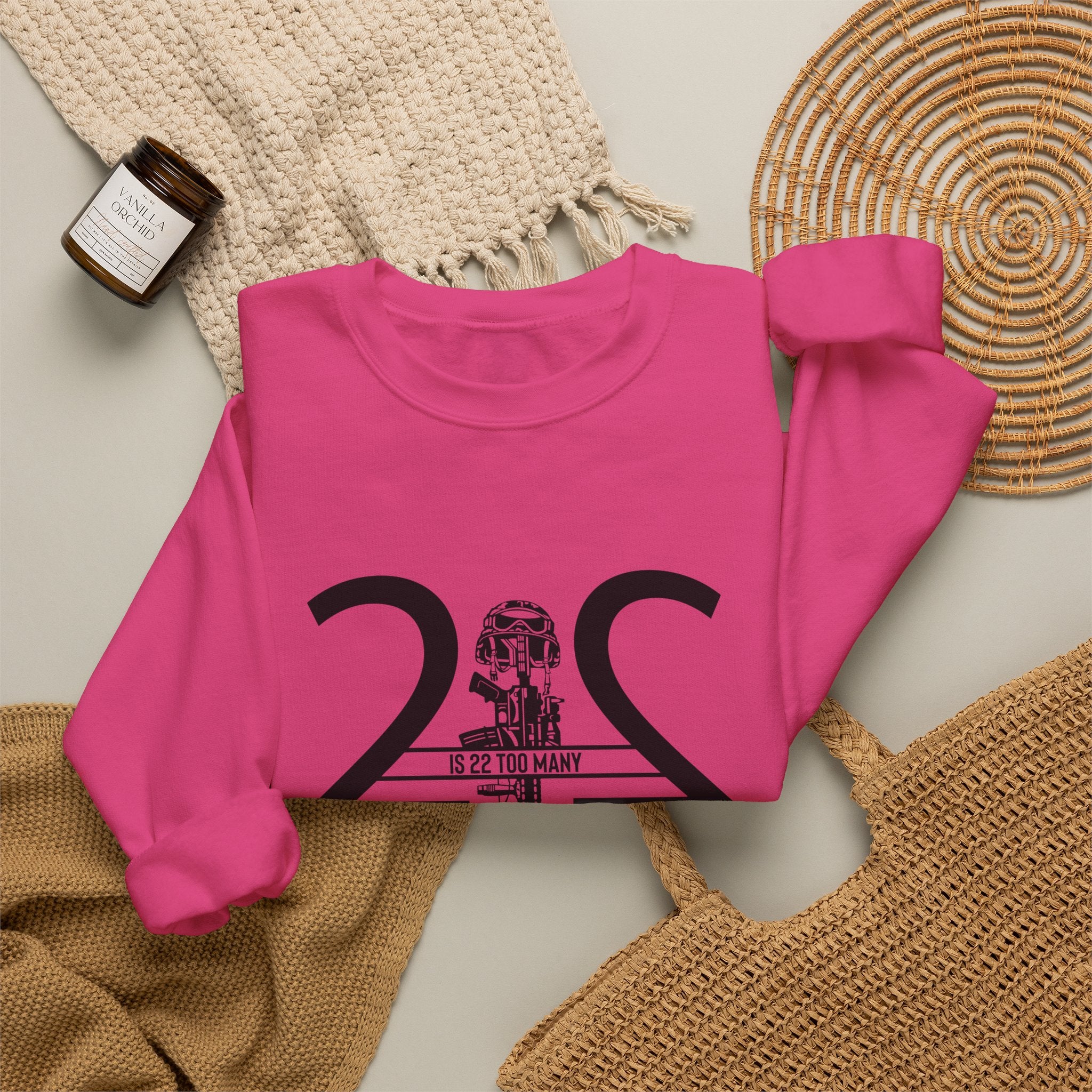 22 Is 22 Too Many – Veteran Mental Health Sweatshirt
