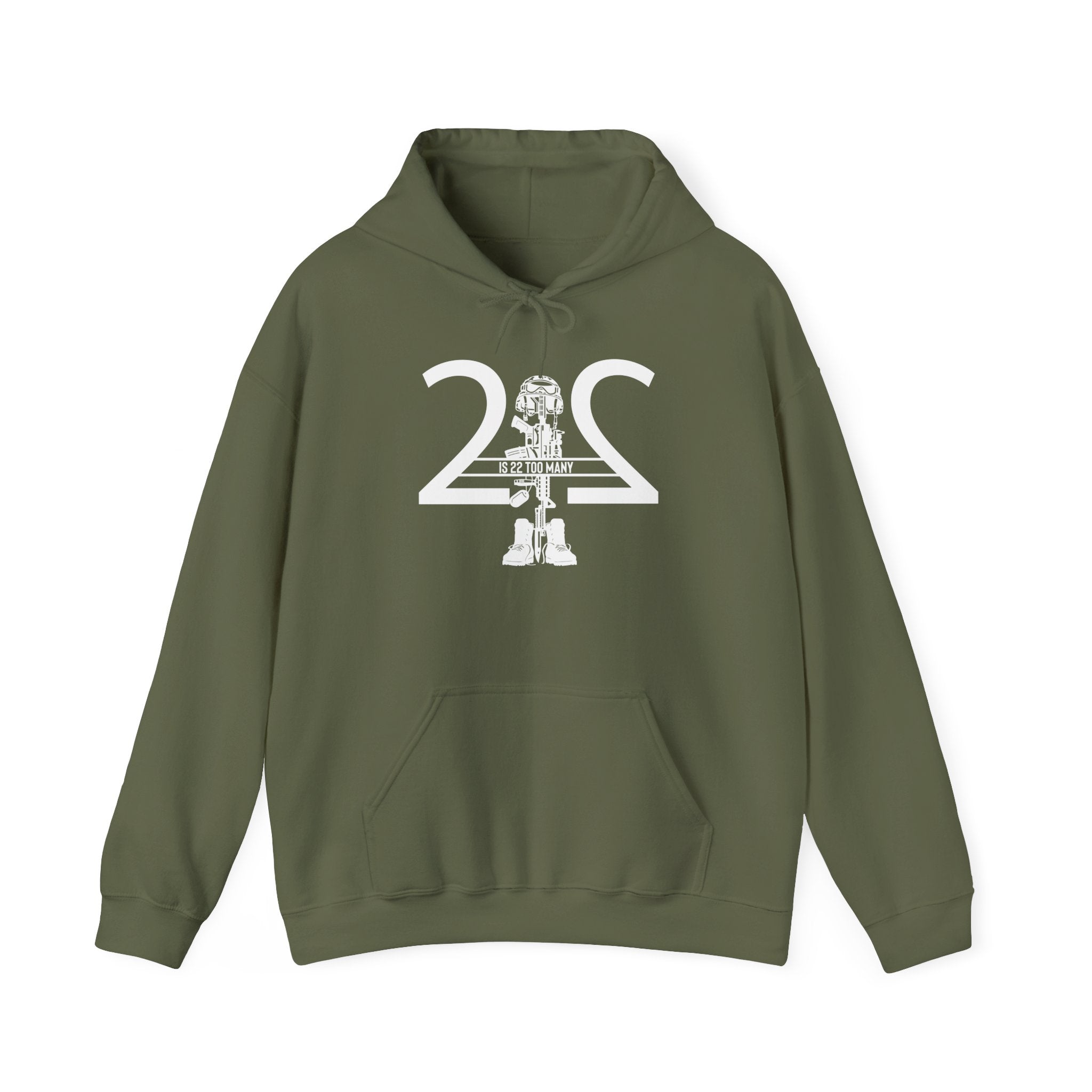 22 Is 22 Too Many – Veterans Mental Health Mission Hoodie